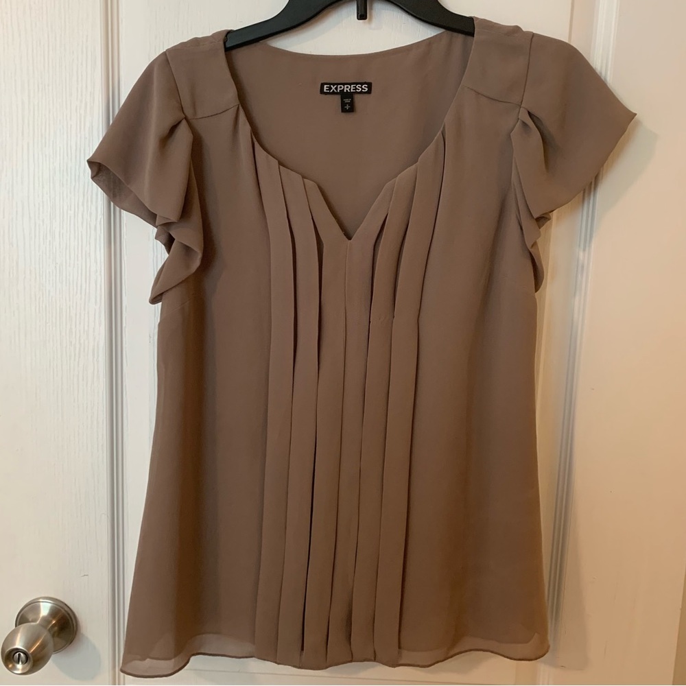 Express Pleated Front Work Blouse - image 1